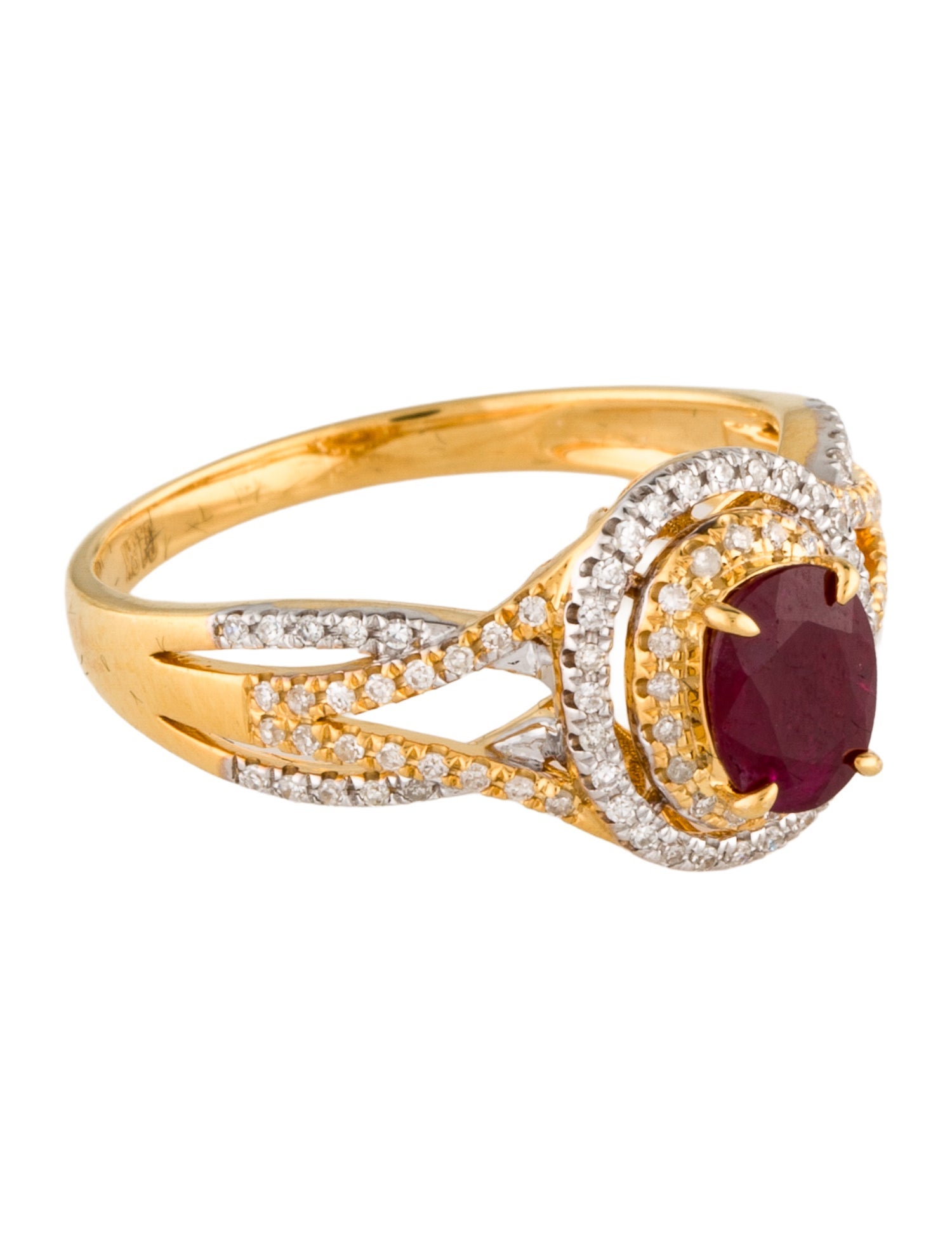 Ring 18K Ruby & Diamond Cocktail