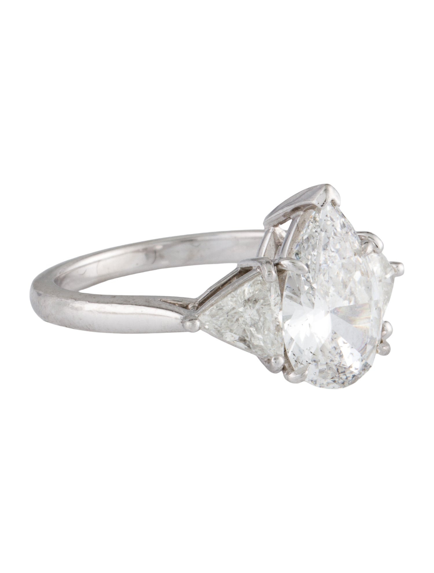 Ring Platinum 3.58ctw Three-Stone Diamond Engagement