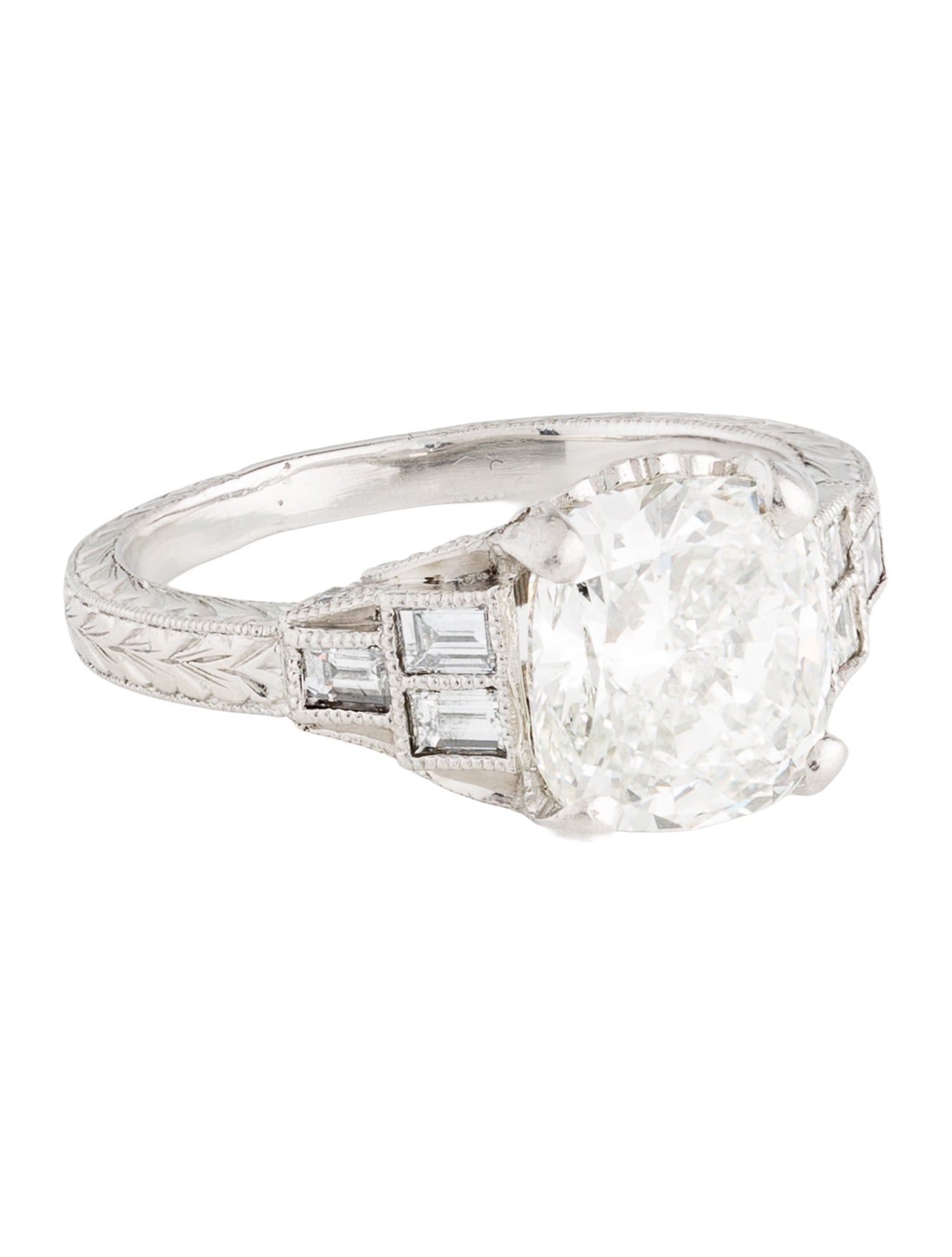 Ring Platinum 3.42Ct Diamond Engagement