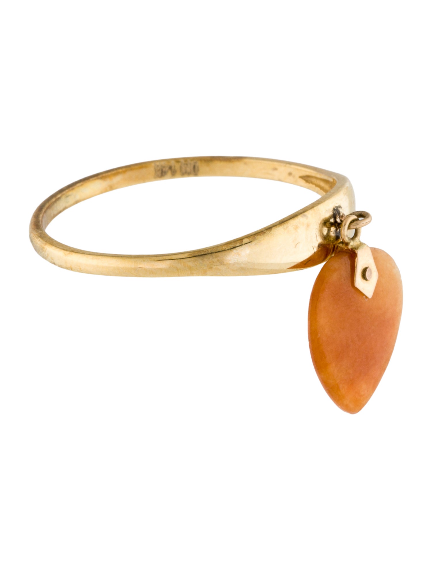 Ring 14K Jadeite Charm Dangle