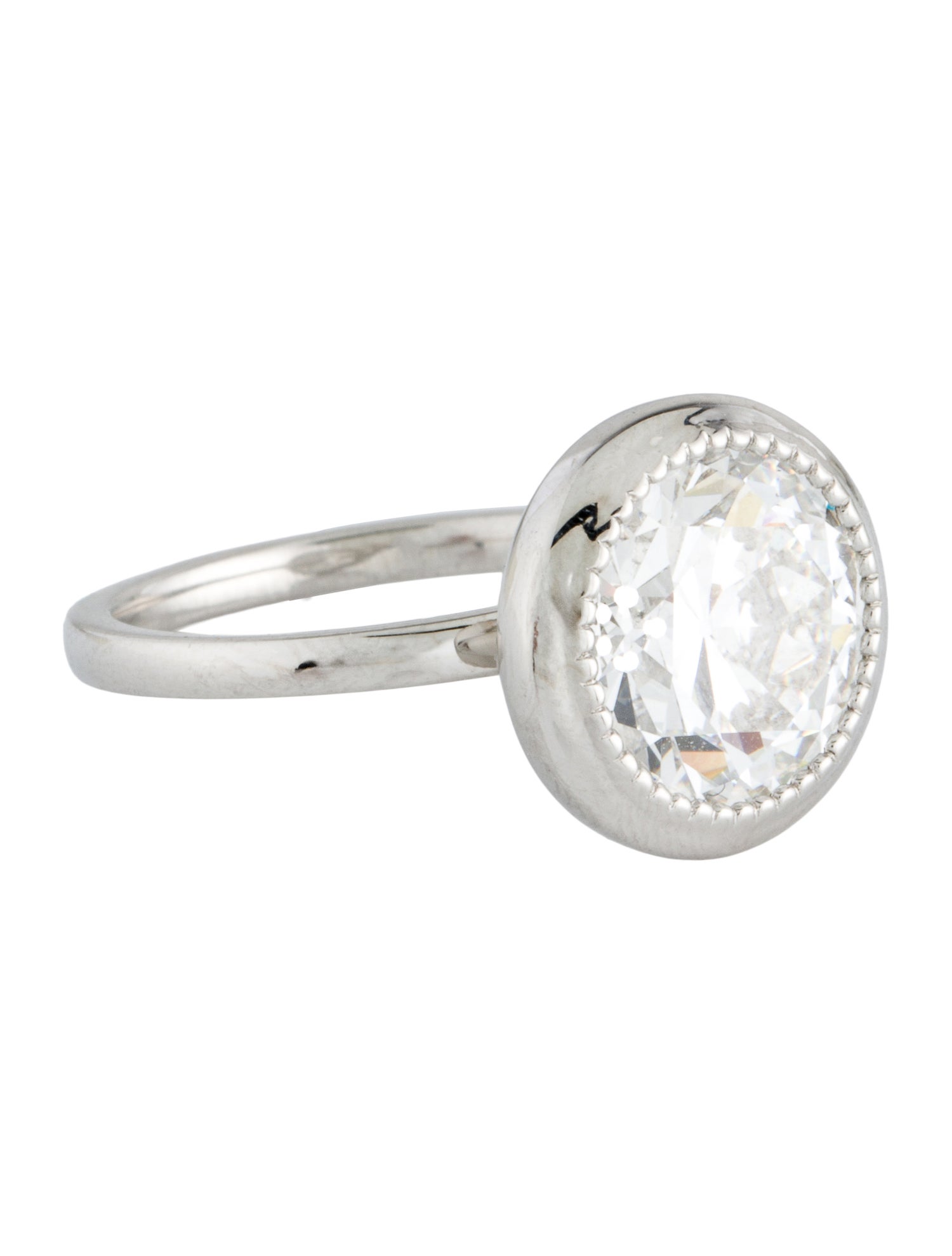 Ring Platinum 4.79ct Lab-Grown Diamond Engagement