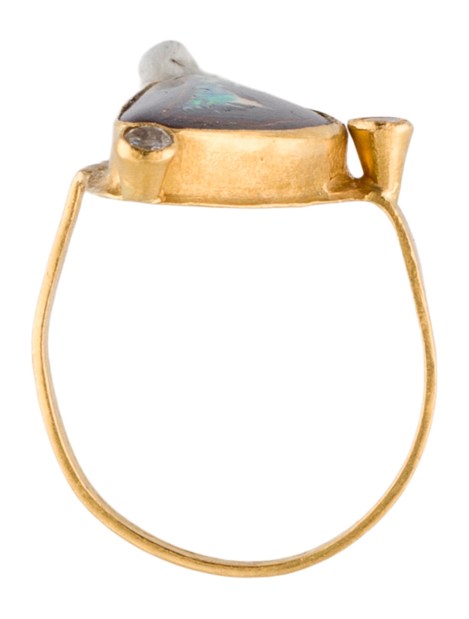 Ring 22K Boulder Opal Cocktail
