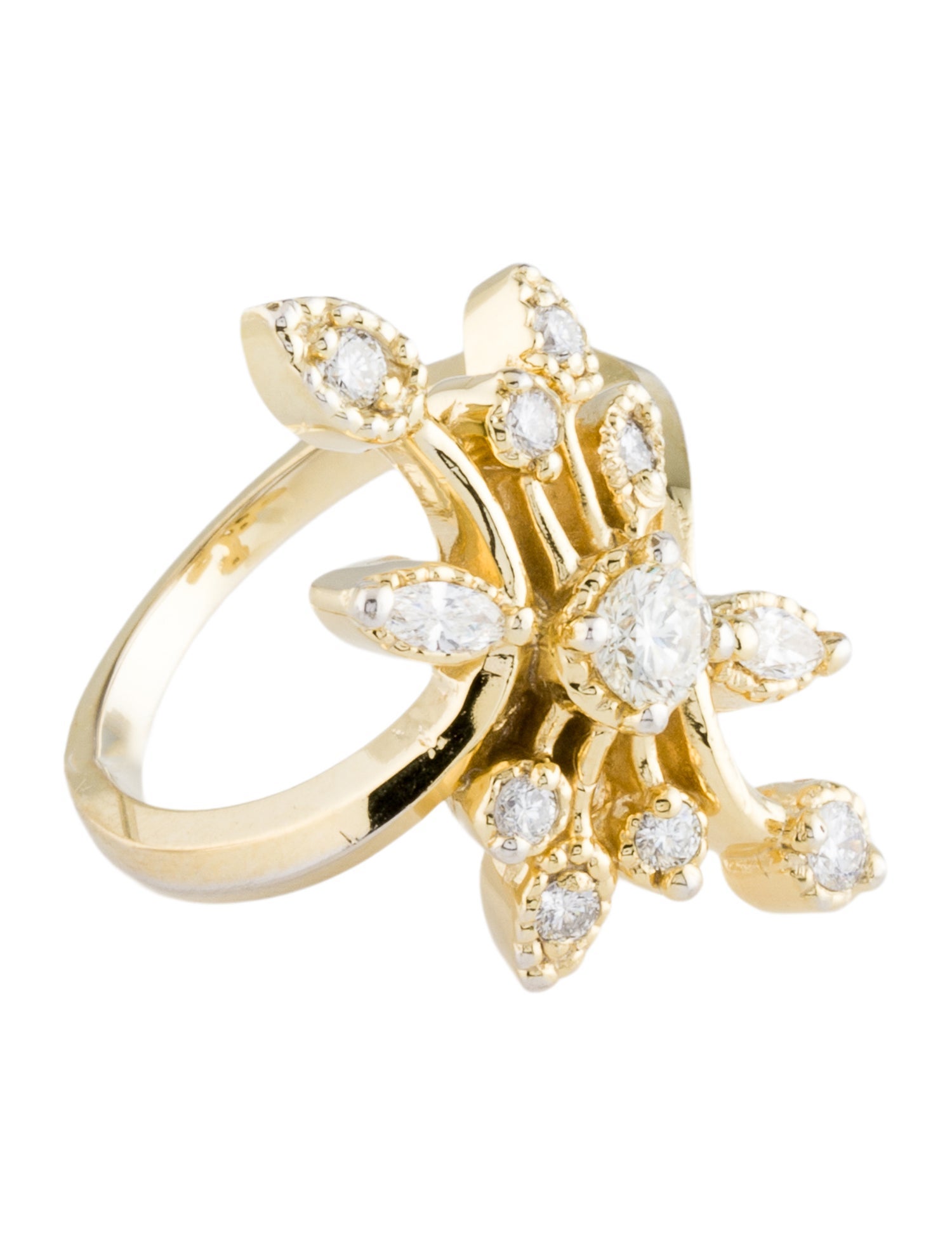 Ring 14K Diamond Cocktail Ring