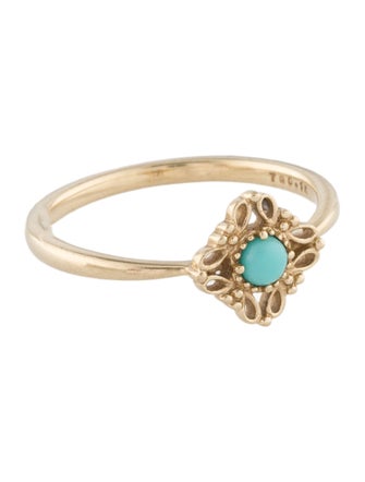 Ring 10K Turquoise Band