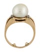 Ring 14K Pearl & Diamond Cocktail Ring