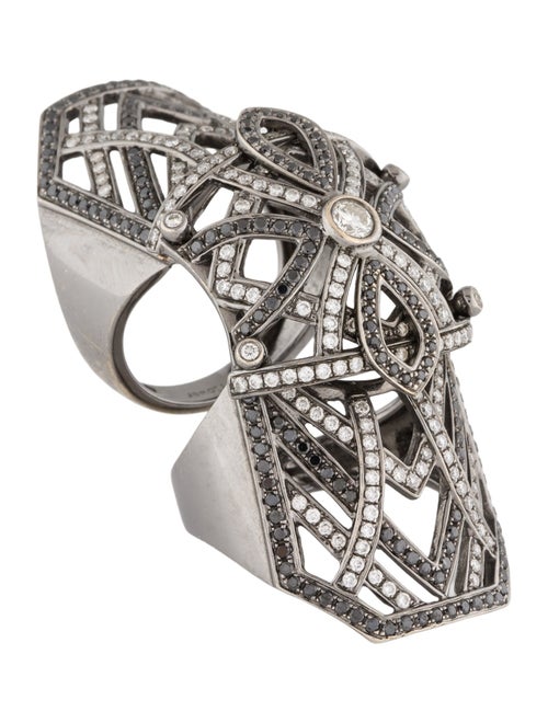 Ring 18K 2.74ctw Diamond Full Finger Knuckle Armor Ring