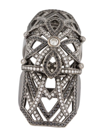 Ring 18K 2.74ctw Diamond Full Finger Knuckle Armor Ring