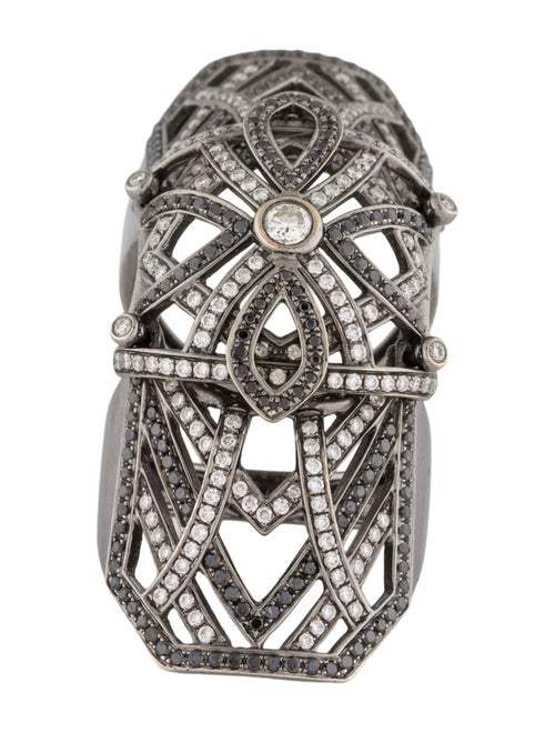 Ring 18K 2.74ctw Diamond Full Finger Knuckle Armor Ring