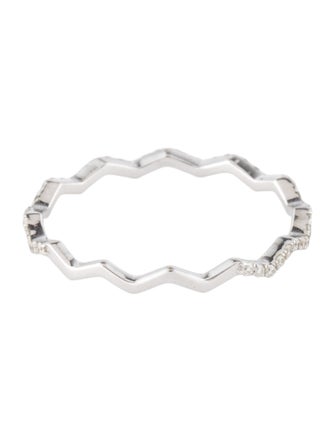 Ring 14K Diamond Zig-Zag Band Ring