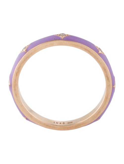 Ring 14K Diamond & Enamel Band Ring