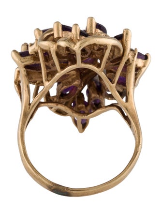 Ring 14K 3.23ctw Amethyst & Diamond Cocktail Ring