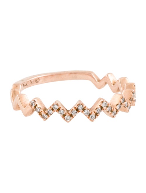Ring 14K Diamond Zig Zag Ring