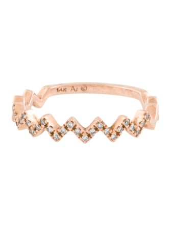 Ring 14K Diamond Zig Zag Ring