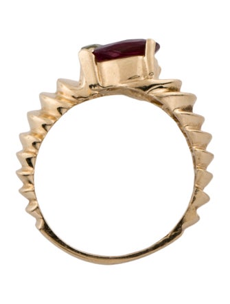 Ring 14K Peridot & Rhodolite Ring