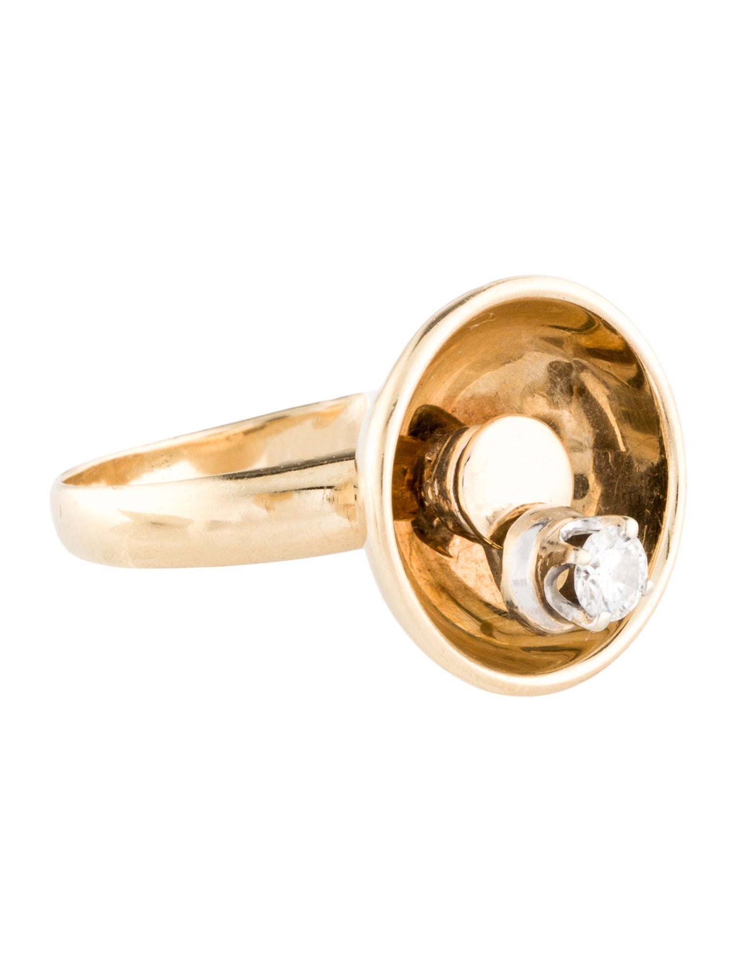 Ring 14K Diamond Spinner Cocktail Ring