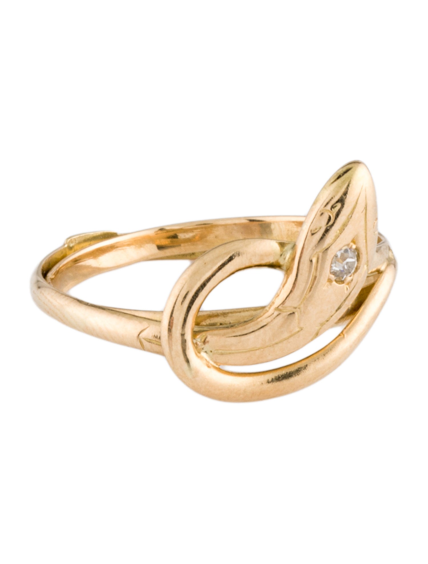 Ring 18K Diamond Snake Cocktail