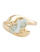 Ring 14K Aquamarine Cocktail Ring
