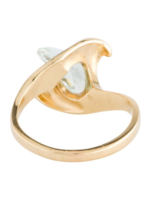 Ring 14K Aquamarine Cocktail Ring