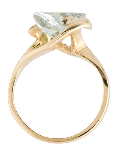 Ring 14K Aquamarine Cocktail Ring