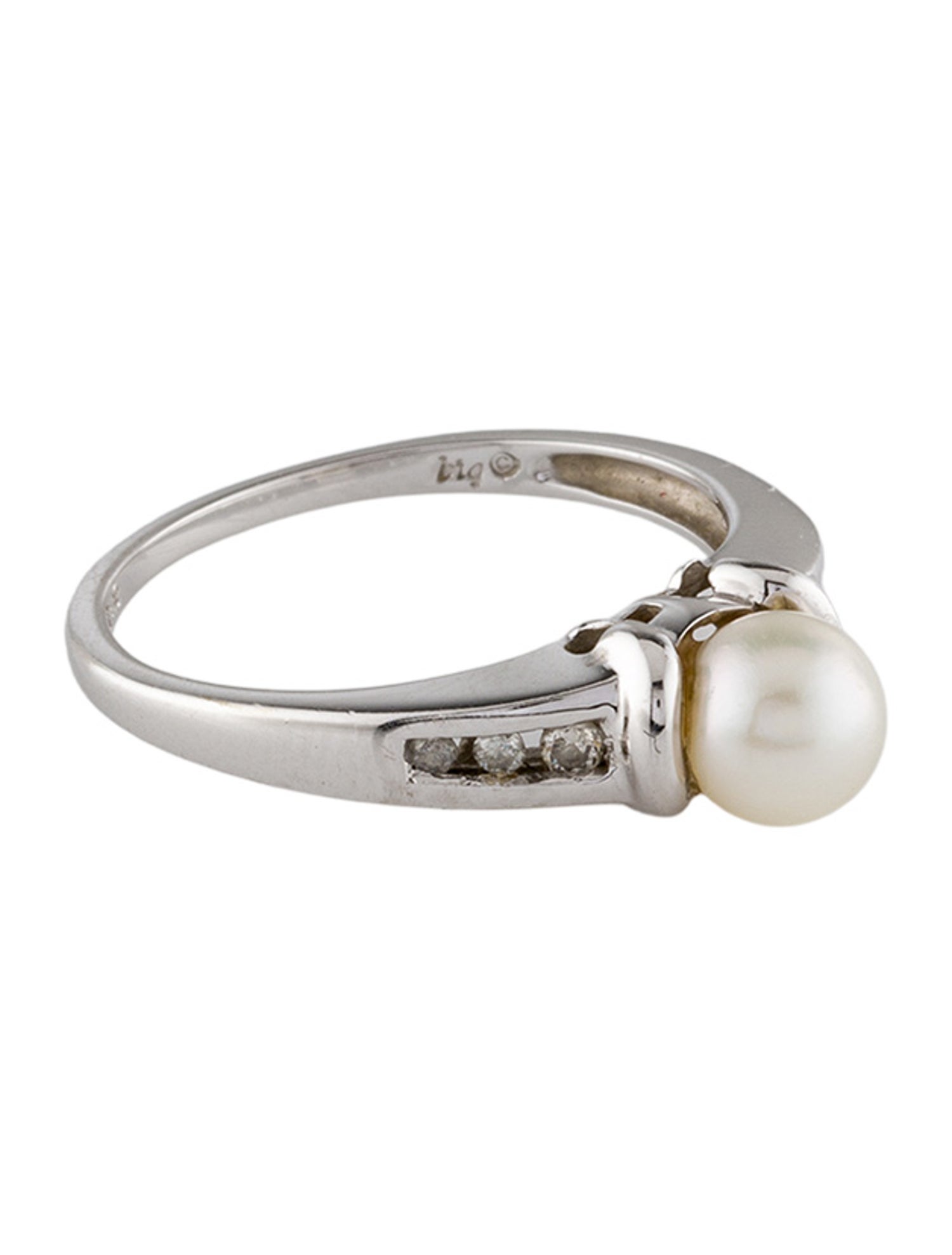 Ring 14K Pearl & Diamond Cocktail Ring