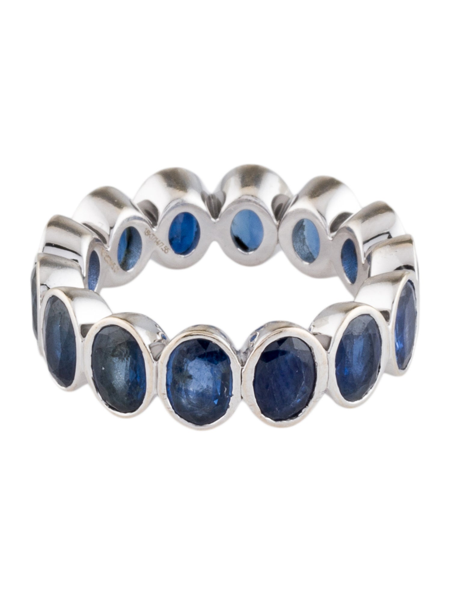 Ring 18K 6.04ctw Sapphire Eternity Band