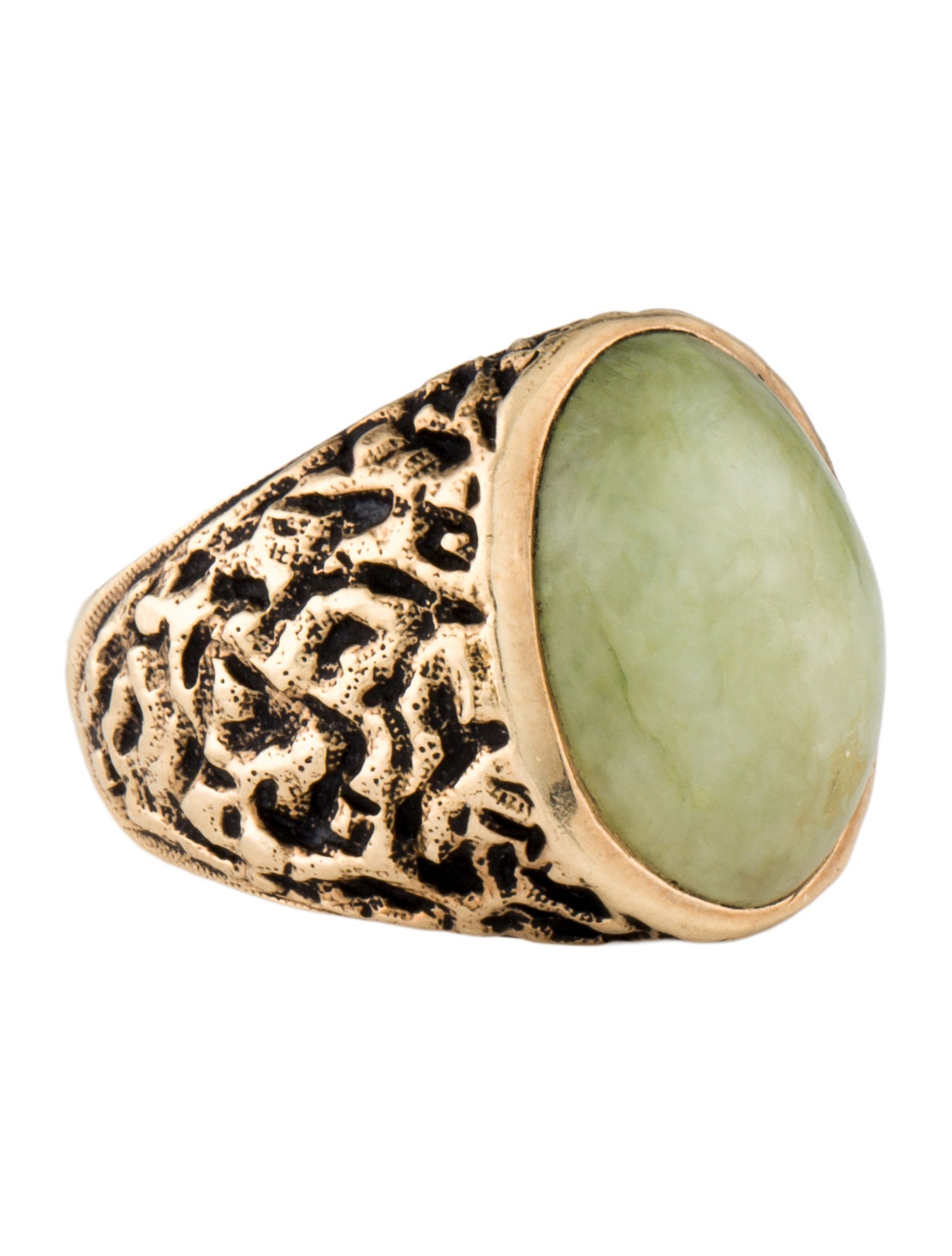 Ring 14K Dyed Jadeite Cocktail