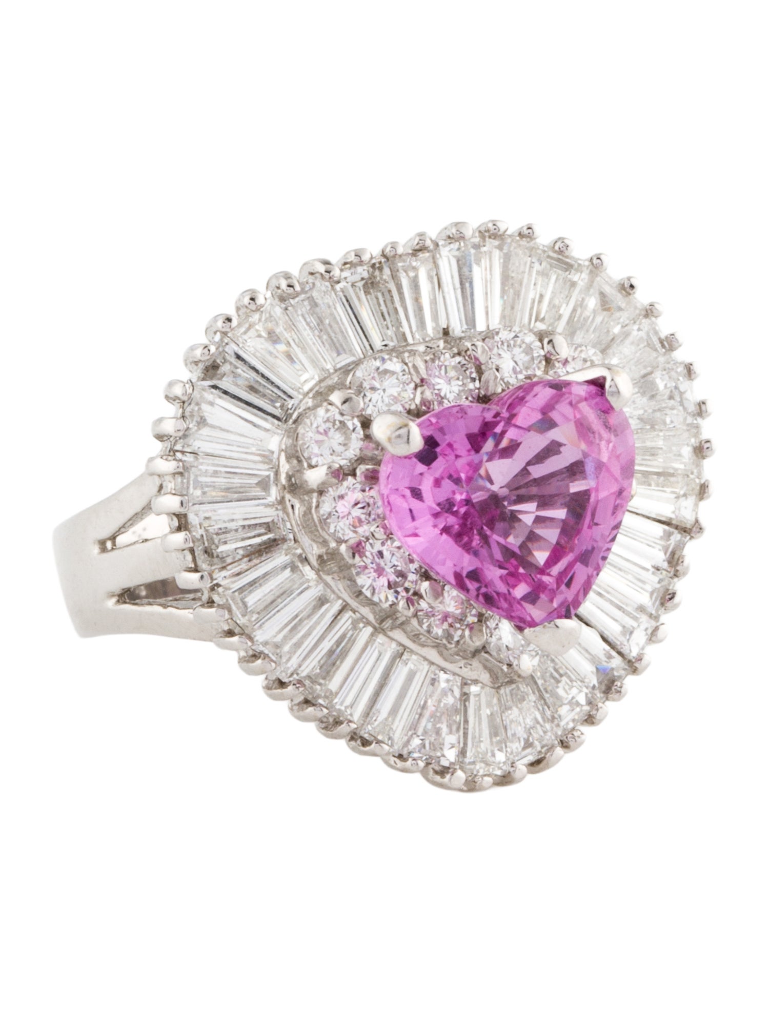 Ring 14K 3.60ct Sapphire & Diamond Cocktail Ring