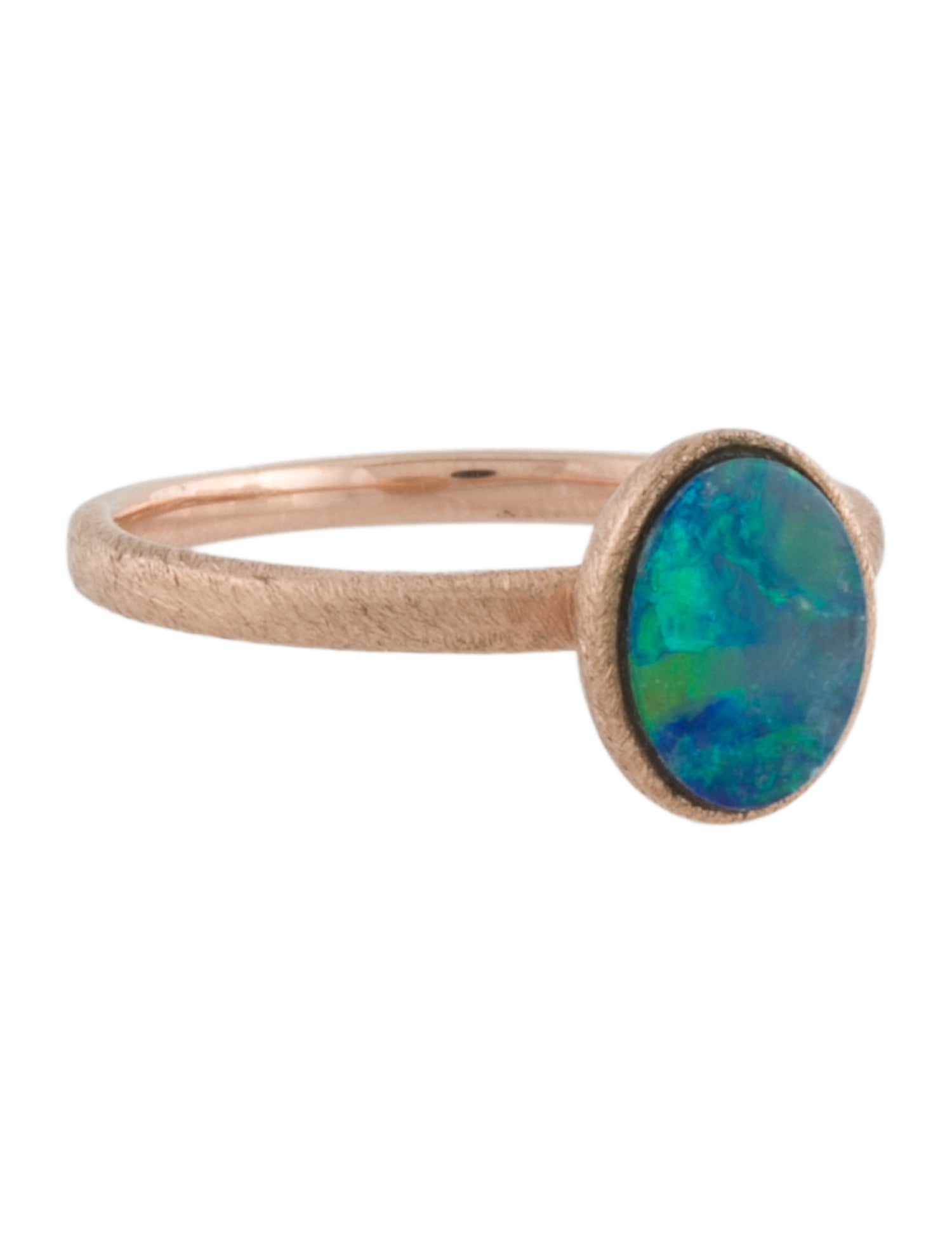 Ring 14K Opal Doublet Cocktail