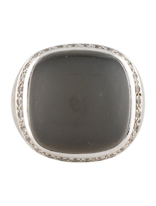 Ring 18K 8.15ct Moonstone & Diamond Ring