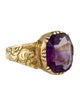 Ring 14K 3.08ct Amethyst Signet Ring