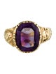 Ring 14K 3.08ct Amethyst Signet Ring
