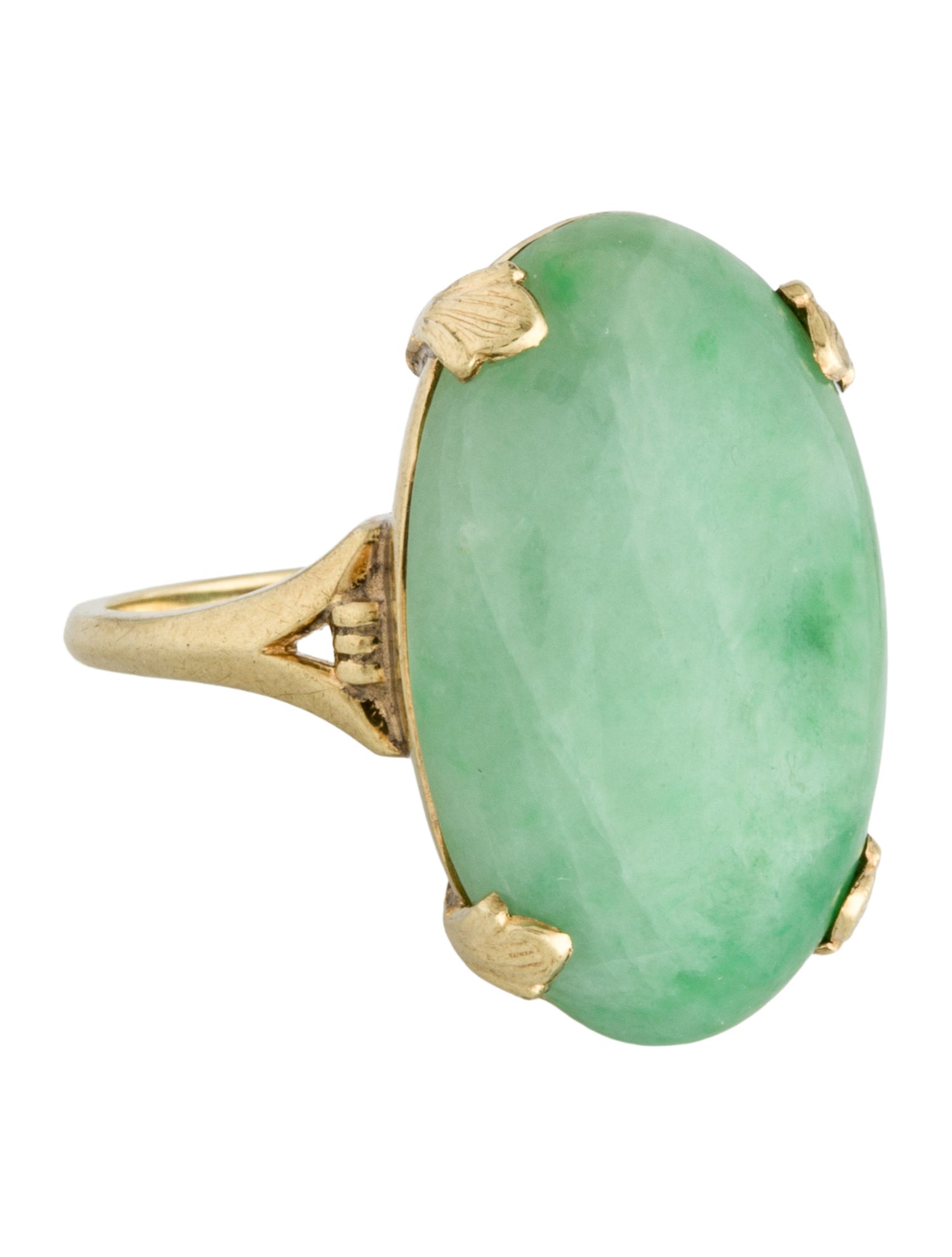Ring 10K Dyed Jadeite Cocktail