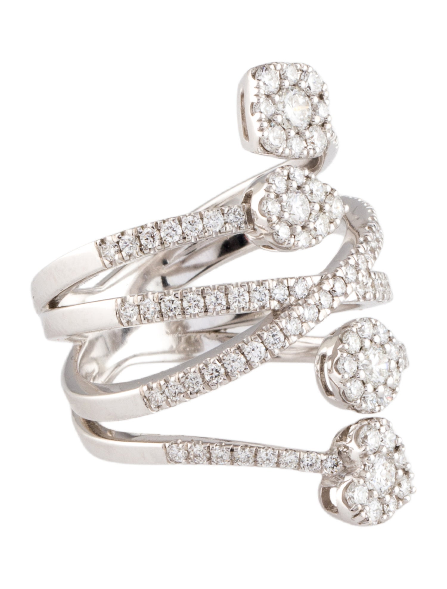 Ring 18K 1.03ctw Diamond Cocktail Ring