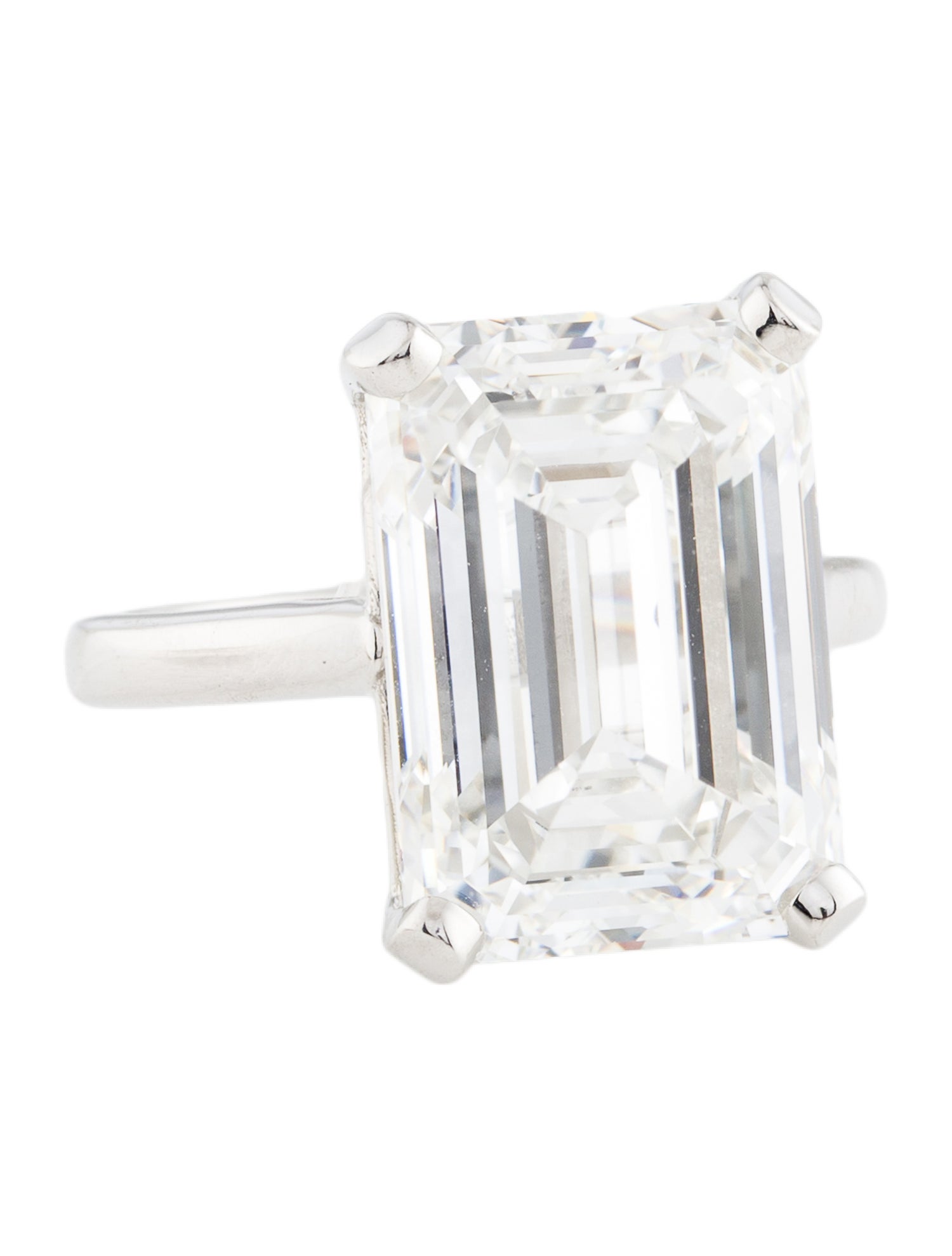 Ring Platinum 10.96ct Lab-Grown Diamond Cocktail