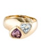 Ring 14K 1.19ct Topaz & Amethyst Cocktail Ring