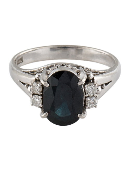 Ring Platinum Sapphire & Diamond Cocktail Ring