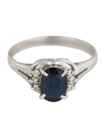 Ring Platinum Sapphire & Diamond Cocktail Ring