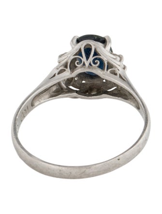 Ring Platinum Sapphire & Diamond Cocktail Ring