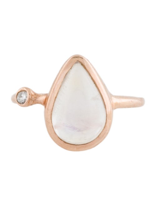 Ring Nixin 14K Moonstone Labradorite & Diamond Cocktail Ring