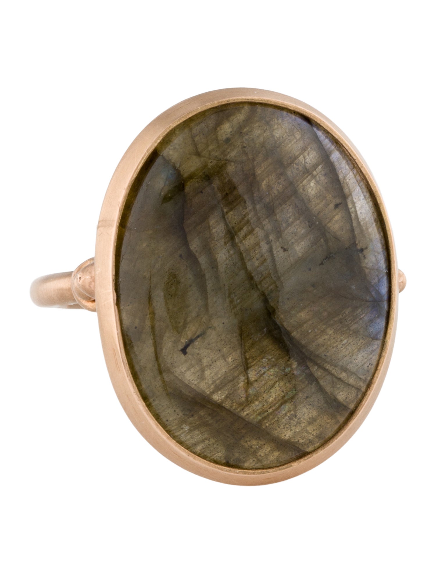 Ring 18K Labradorite Cocktail
