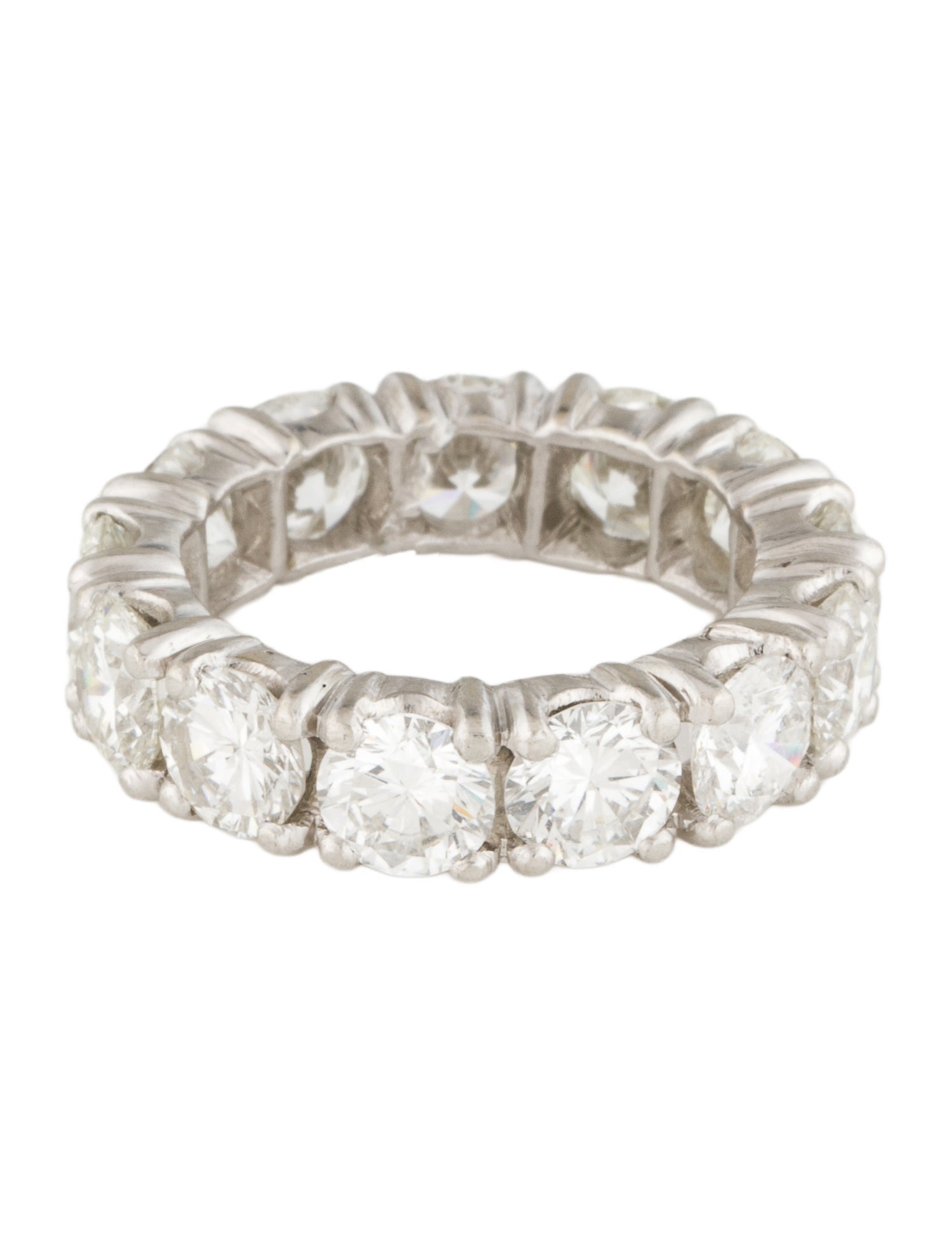 Ring Platinum 6.78ctw Diamond Eternity Band