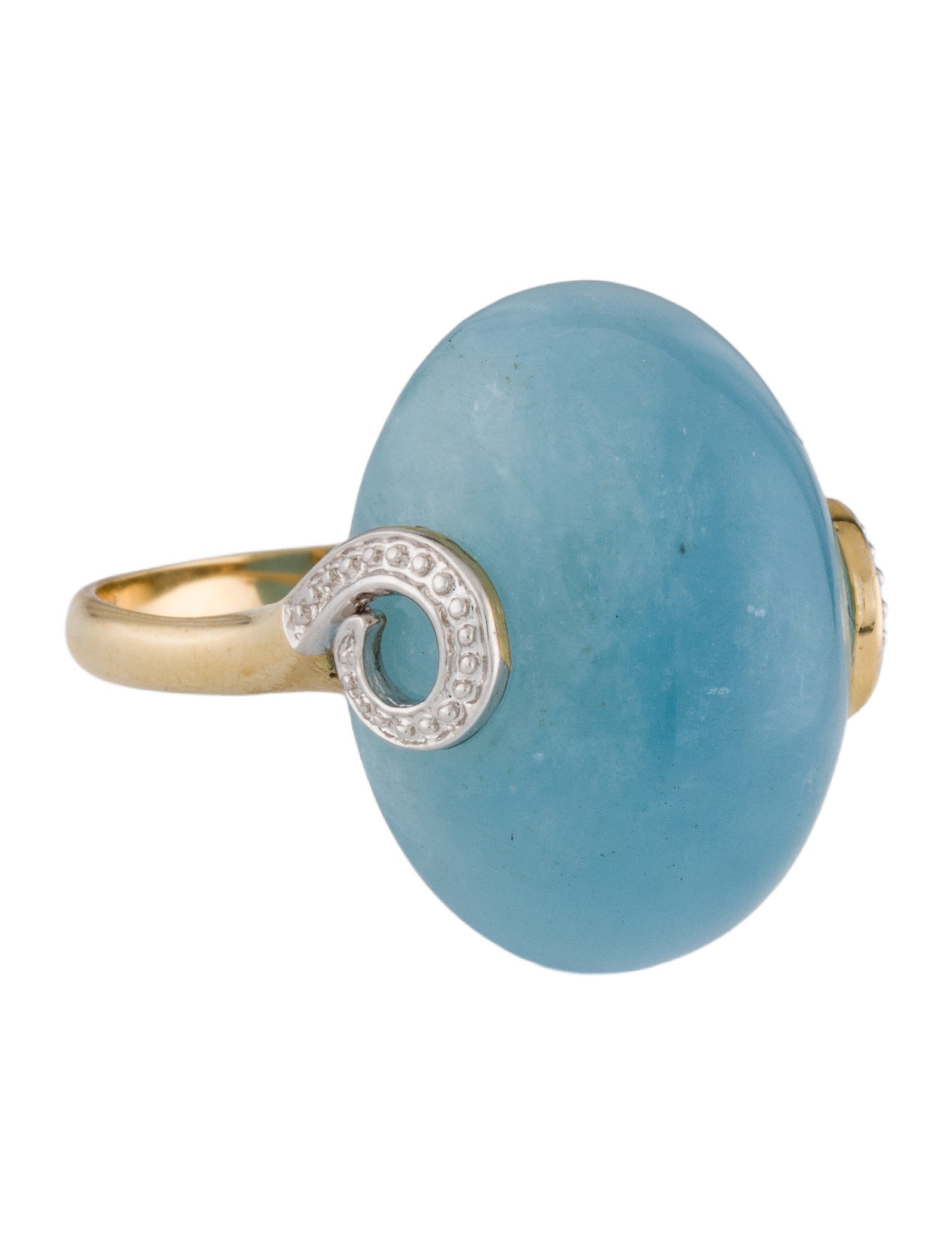 Ring 14K Aquamarine Cocktail
