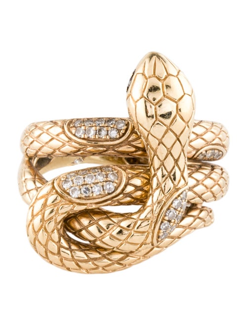Ring 14K Diamond Snake Ring