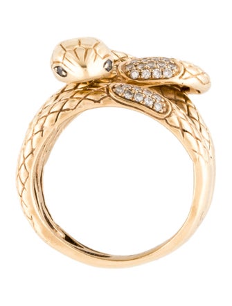 Ring 14K Diamond Snake Ring