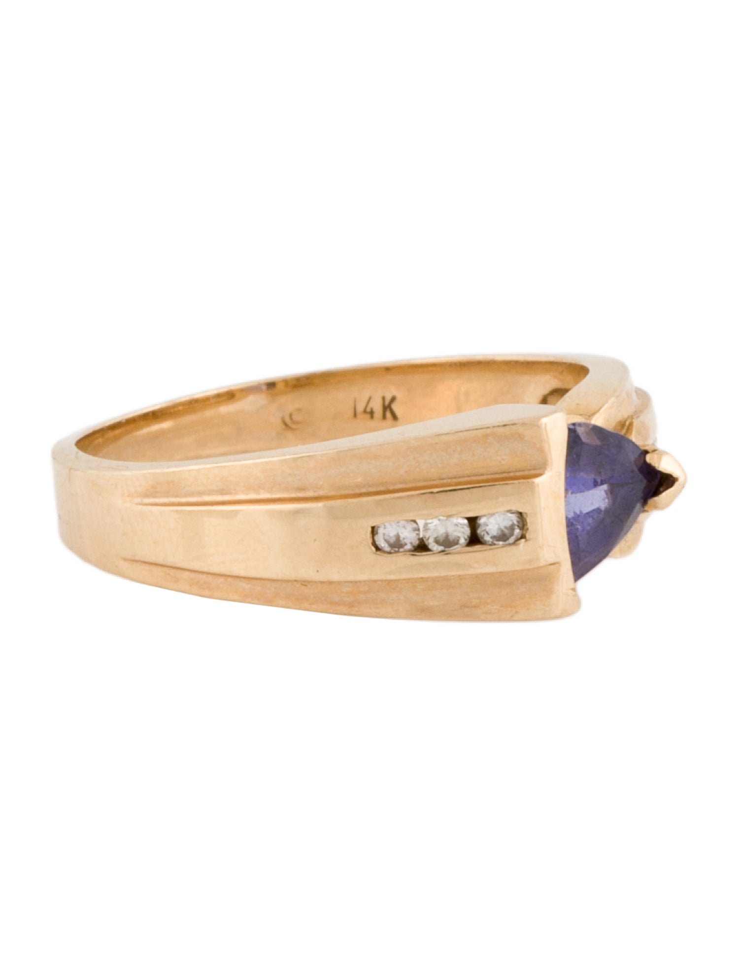 Ring 14K Tanzanite & Diamond Cocktail