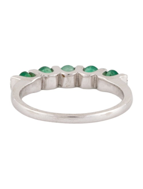 Ring 10K Emerald & Diamond Band