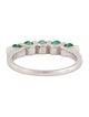 Ring 10K Emerald & Diamond Band