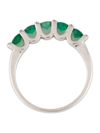 Ring 10K Emerald & Diamond Band