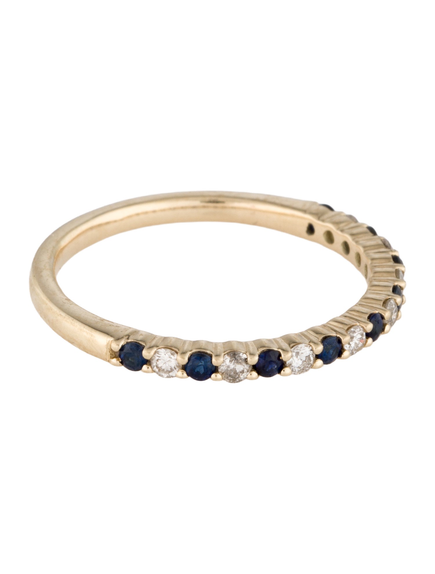 Ring 14K Sapphire and Diamond Band