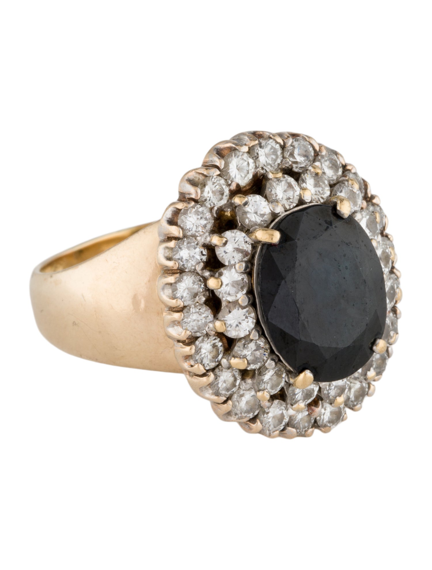 Ring 14K 4.99ctw Sapphire & Diamond Cocktail